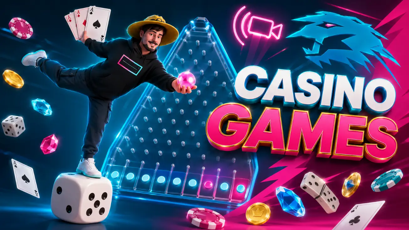 Slots Plinko and live tables in Mr Beast Casino games